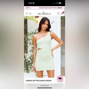 Cherry Bitters Dress Green